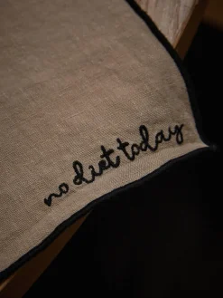 Westwing Collection Manteles individuales de lino con bordado Cosmo, 4 uds.^ Manteles Individuales|Manteles Individuales