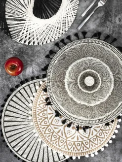 Villa D'Este Home Tivoli Manteles individuales Poms (6 uds.)