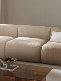 Westwing Collection Módulo central en tejido bouclé Sofia