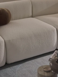 Westwing Collection Módulo central en tejido bouclé Sofia^ Sofás