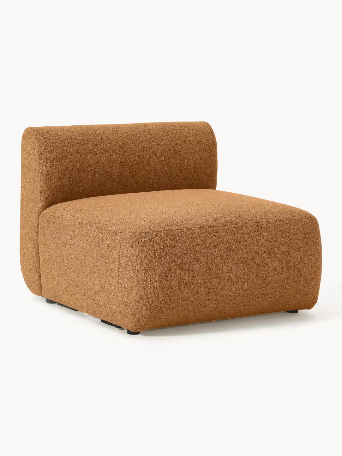 Westwing Collection Módulo central en tejido bouclé Sofia