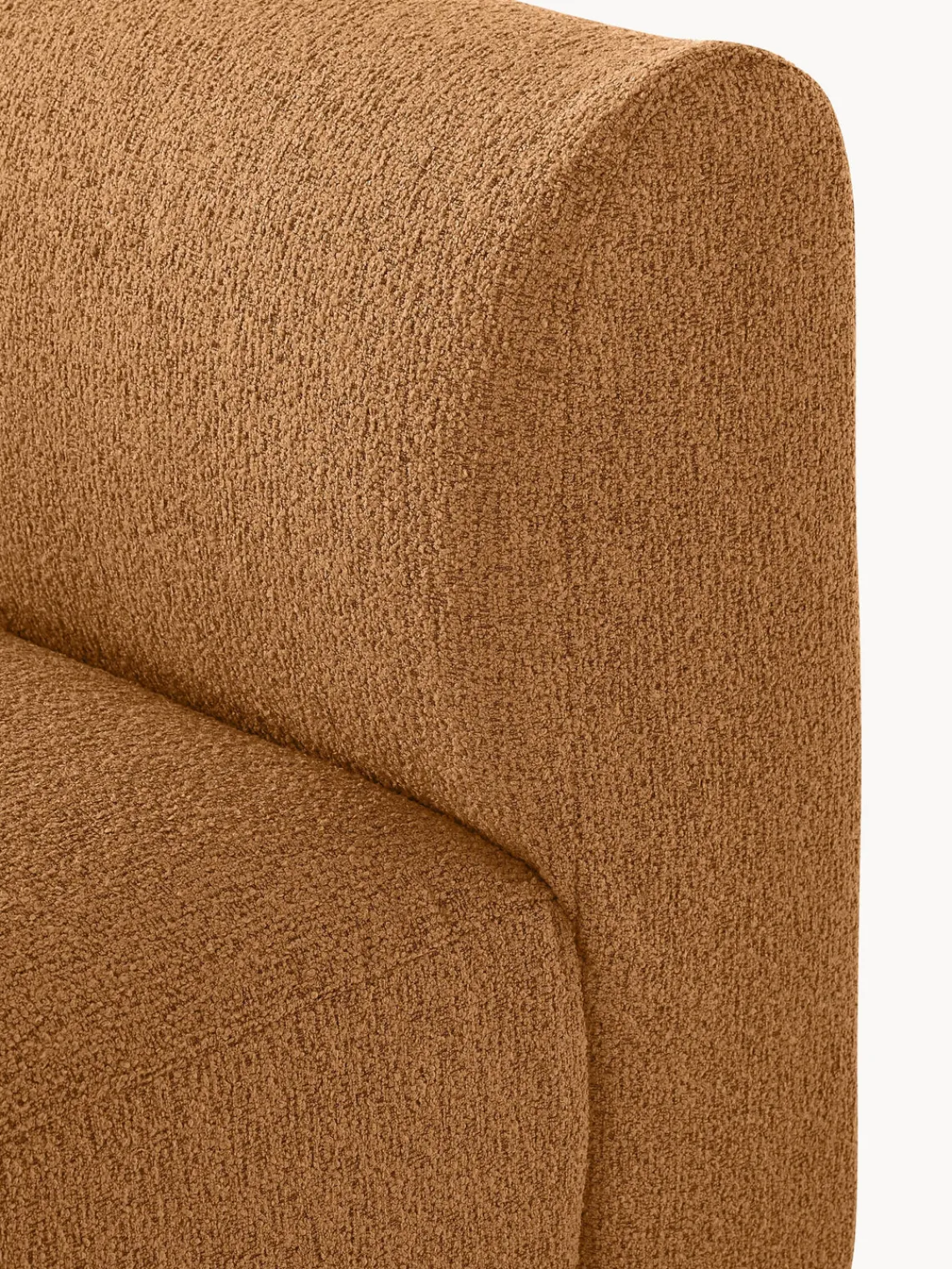 Westwing Collection Módulo central en tejido bouclé Sofia