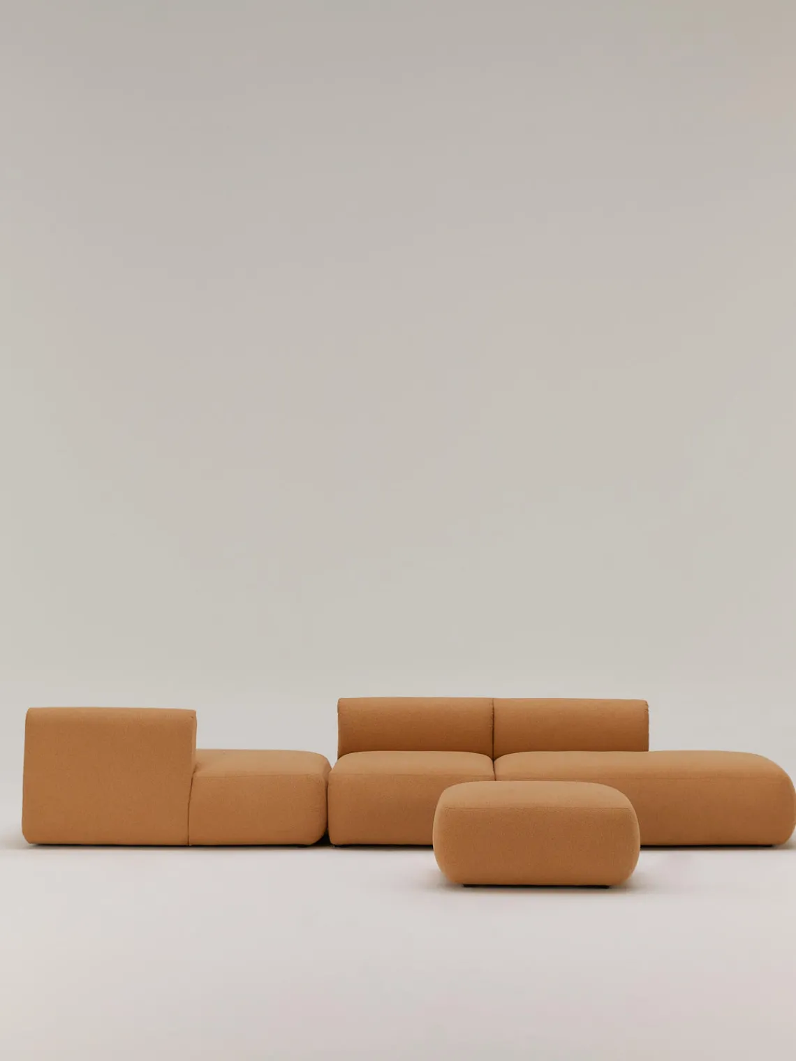 Westwing Collection Módulo central en tejido bouclé Sofia