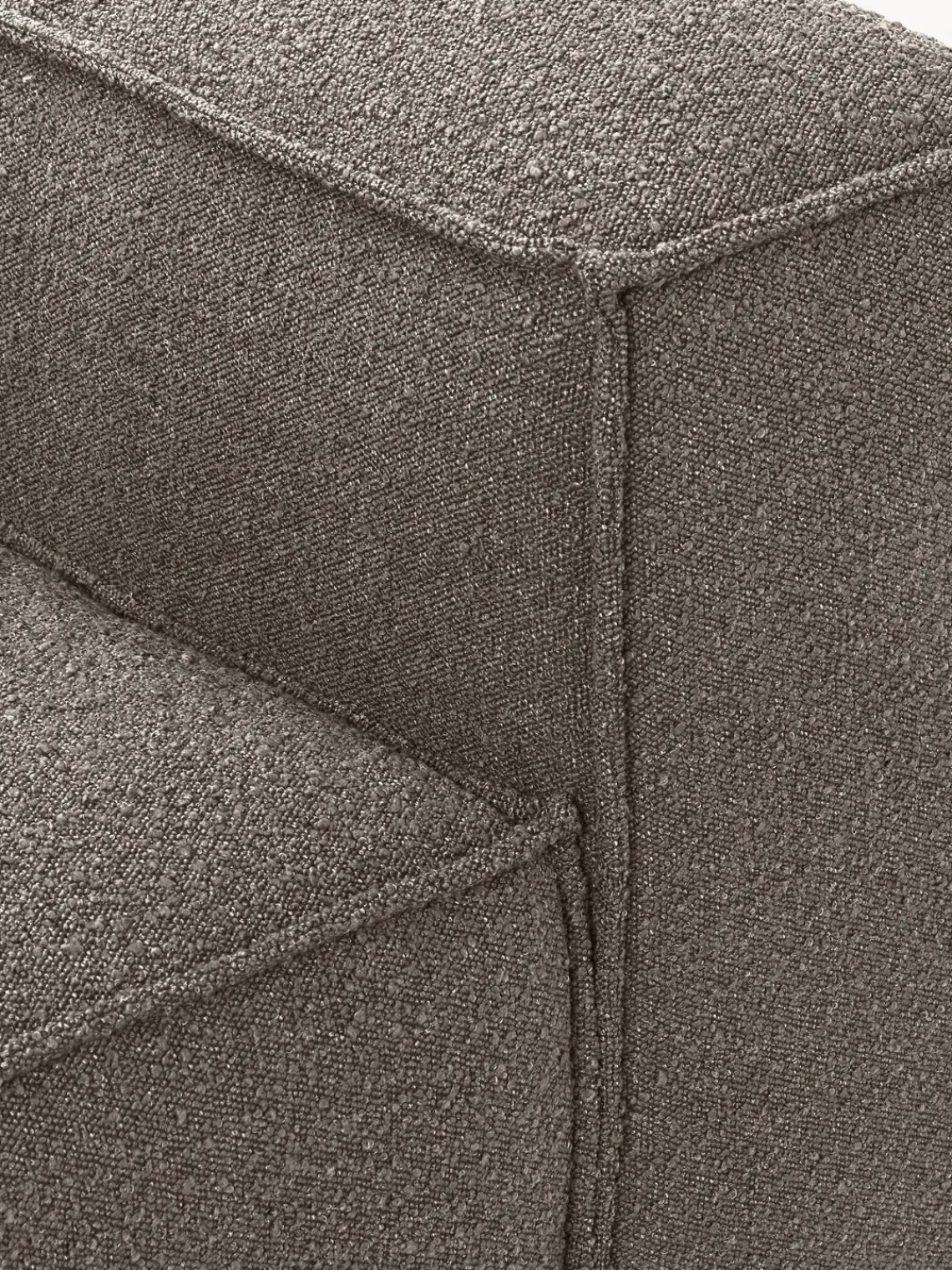 Westwing Collection Módulo central en tejido bouclé Lennon