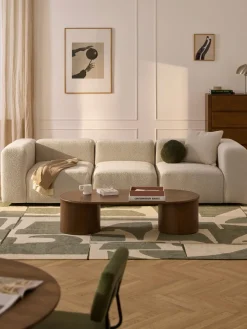 Westwing Collection Módulo central en tejido bouclé Lena