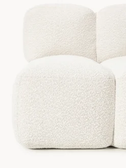 Westwing Collection Módulo central en tejido bouclé Tayla