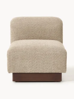 Westwing Collection Módulo central sofá de borreguillo bouclé Natalie