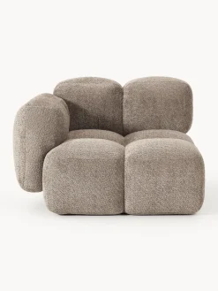 Westwing Collection Módulo de esquina de borreguillo bouclé Tayla