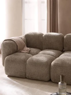 Westwing Collection Módulo de esquina de borreguillo bouclé Tayla