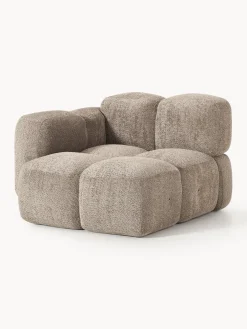 Westwing Collection Módulo de esquina de borreguillo bouclé Tayla