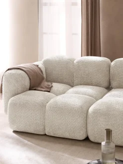 Westwing Collection Módulo de esquina de borreguillo bouclé Tayla