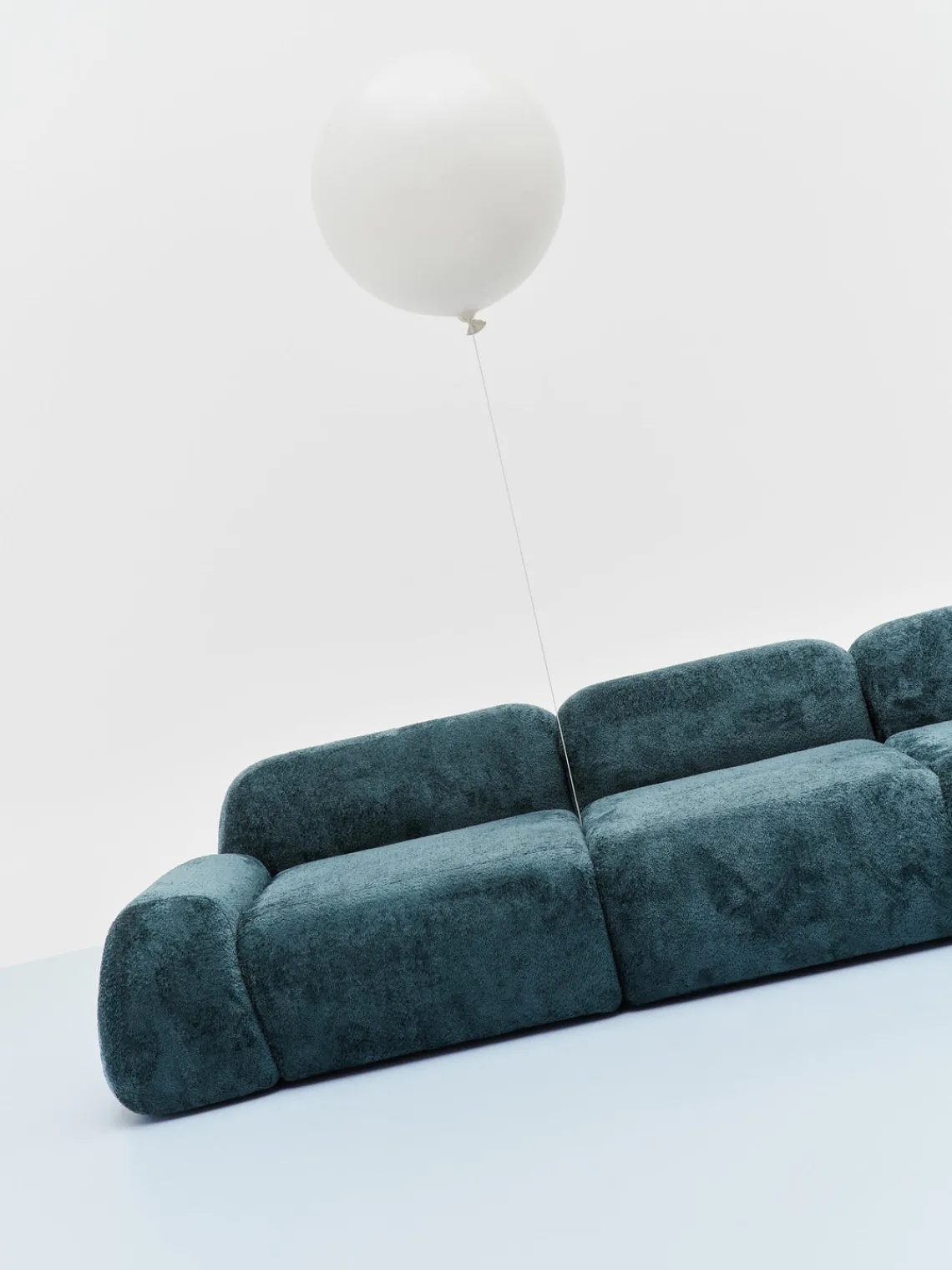 Westwing Collection Módulo de esquina de borreguillo bouclé Wolke