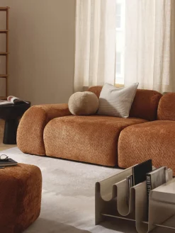 Westwing Collection Módulo de esquina de borreguillo bouclé Wolke