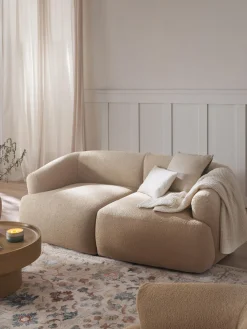 Westwing Collection Módulo de esquina en tejido bouclé Sofia^ Sofás