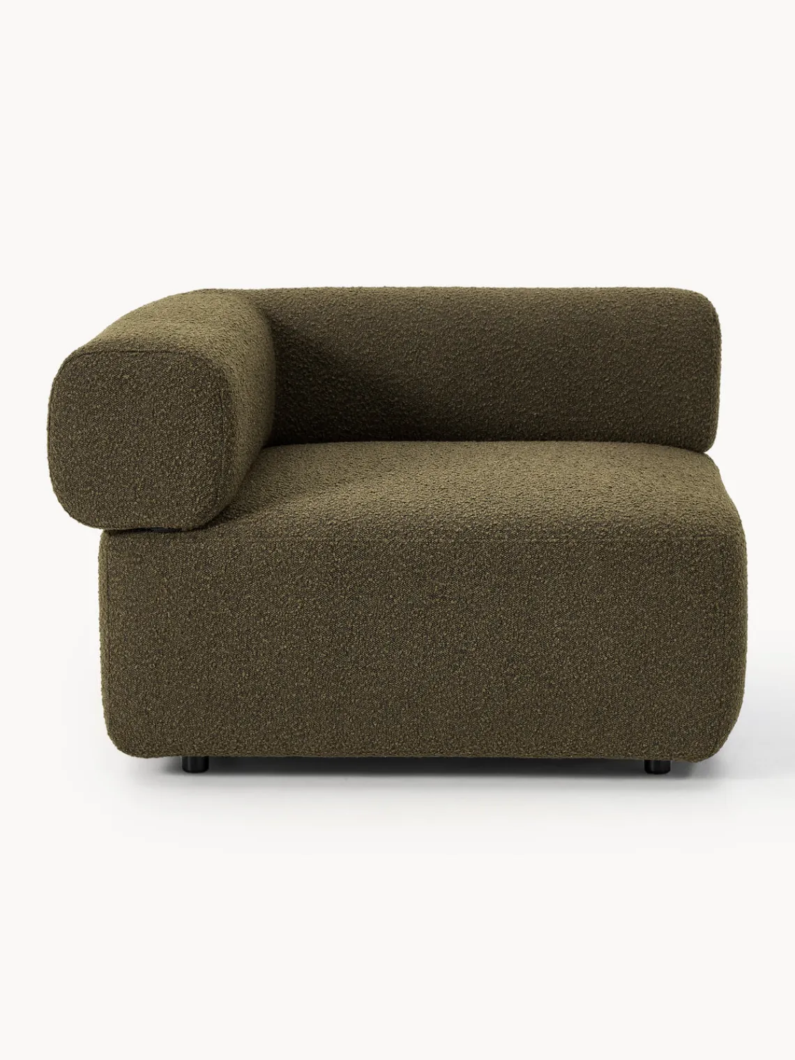 Westwing Collection Módulo de esquina en tejido bouclé Anton