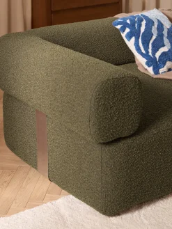 Westwing Collection Módulo de esquina en tejido bouclé Anton