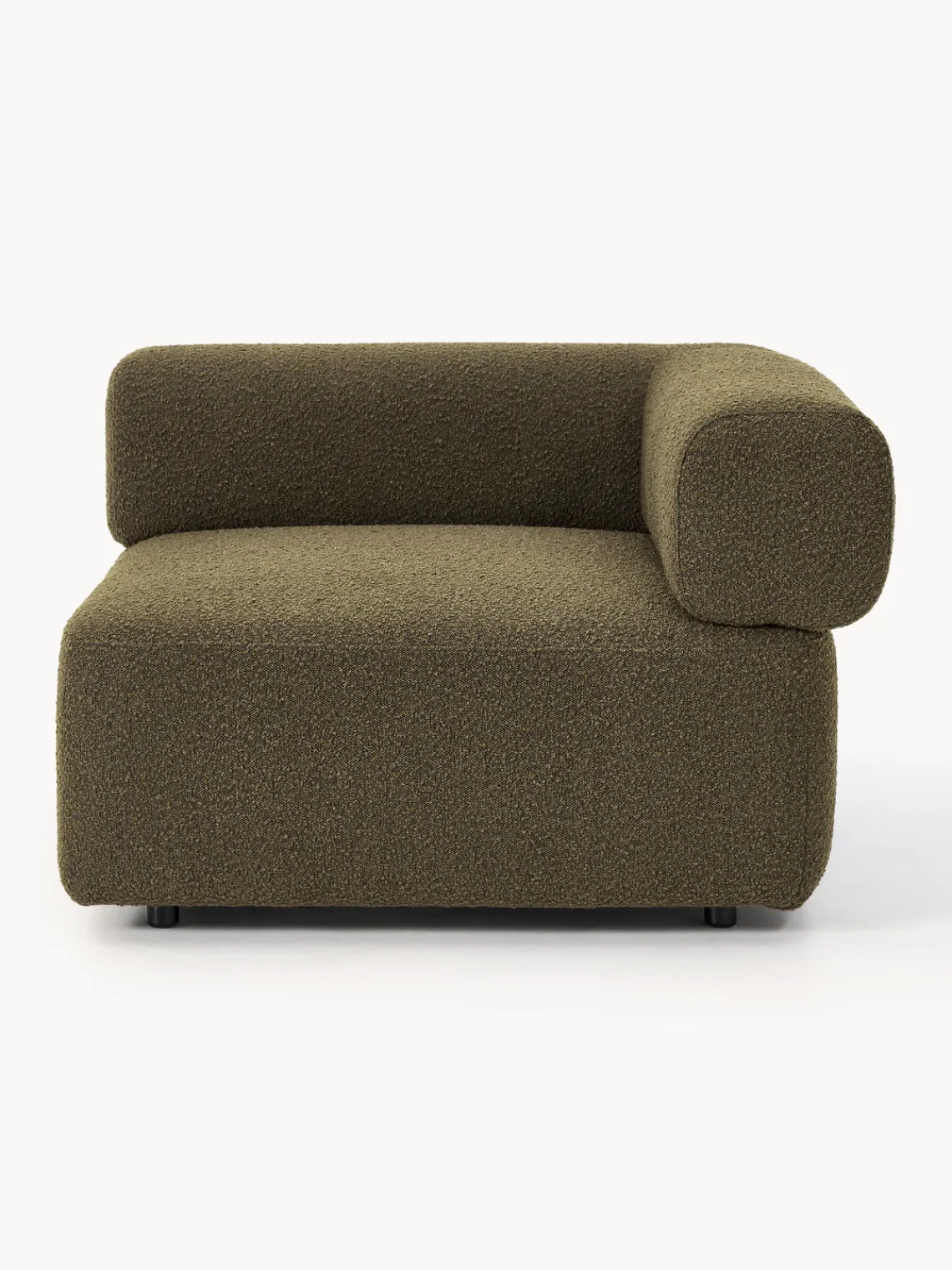 Westwing Collection Módulo de esquina en tejido bouclé Anton