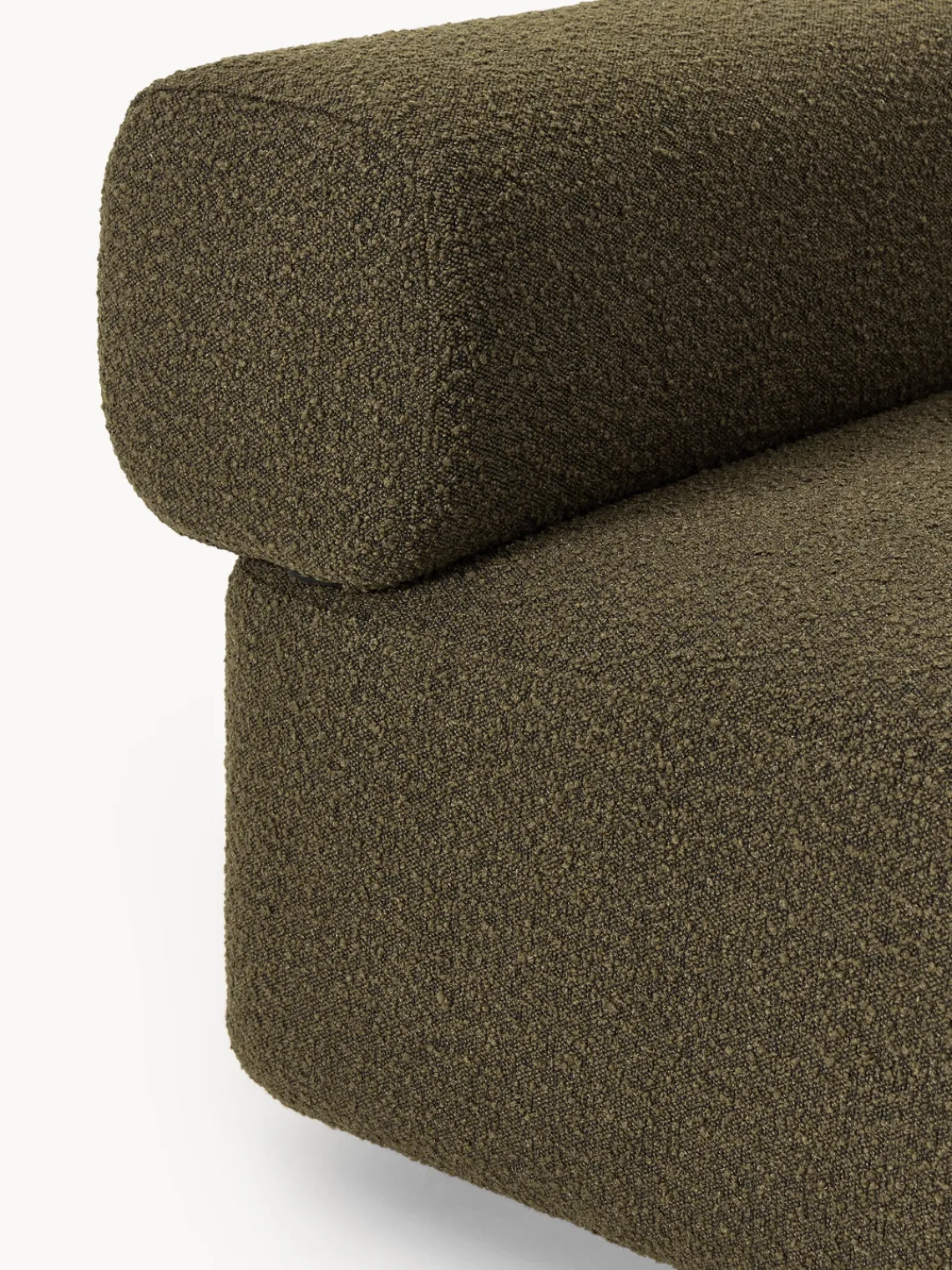 Westwing Collection Módulo de esquina en tejido bouclé Anton