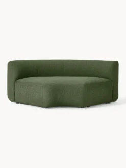 Westwing Collection Módulo de esquina redondo en tejido bouclé Sofia