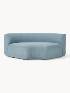 Westwing Collection Módulo de esquina redondo en tejido bouclé Sofia