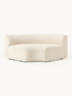 Westwing Collection Módulo de esquina redondo en tejido bouclé Sofia