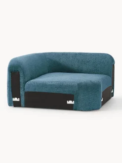 Westwing Collection Módulo de esquina redondo de borreguillo bouclé Wolke