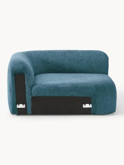 Westwing Collection Módulo de esquina redondo de borreguillo bouclé Wolke