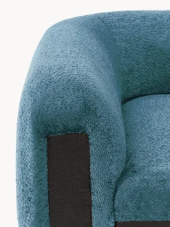 Westwing Collection Módulo de esquina redondo de borreguillo bouclé Wolke