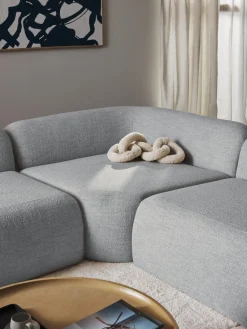 Westwing Collection Módulo de esquina redondo en tejido bouclé Wolke^ Sofás