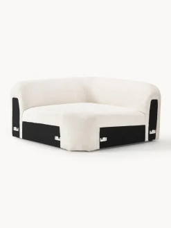 Westwing Collection Módulo de esquina redondo de borreguillo bouclé Wolke^ Sofás