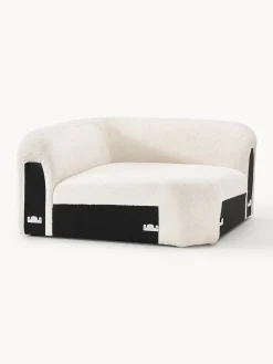 Westwing Collection Módulo de esquina redondo de borreguillo bouclé Wolke^ Sofás