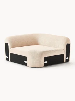 Westwing Collection Módulo de esquina redondo en tejido bouclé Wolke^ Sofás