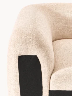 Westwing Collection Módulo de esquina redondo en tejido bouclé Wolke^ Sofás