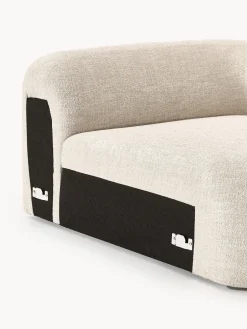 Westwing Collection Módulo de esquina redondo en tejido bouclé Wolke