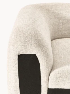 Westwing Collection Módulo de esquina redondo en tejido bouclé Wolke