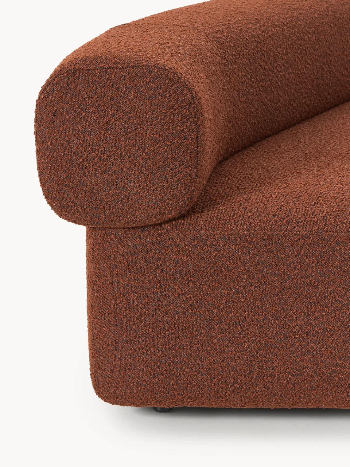 Westwing Collection Módulo de esquina redondo en tejido bouclé Anton^ Sofás