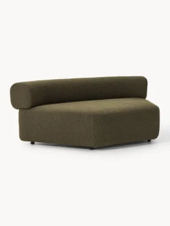 Westwing Collection Módulo de esquina redondo en tejido bouclé Anton