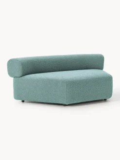 Westwing Collection Módulo de esquina redondo en tejido bouclé Anton