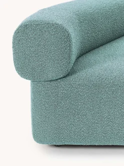 Westwing Collection Módulo de esquina redondo en tejido bouclé Anton