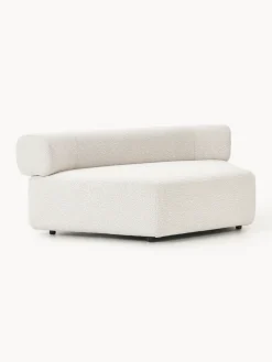 Westwing Collection Módulo de esquina redondo en tejido bouclé Anton