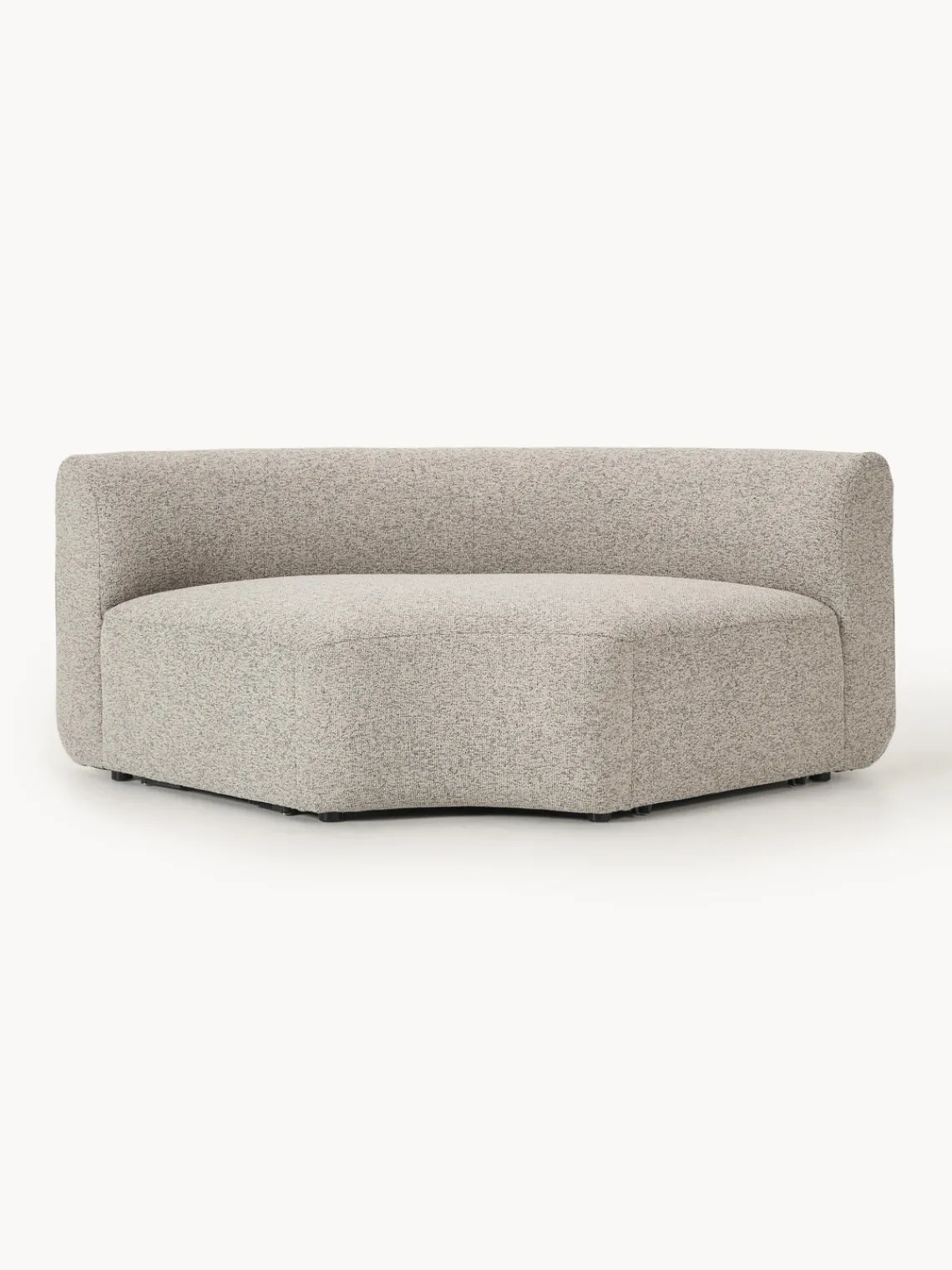 Westwing Collection Módulo de esquina redondo en tejido bouclé Sofia^ Sofás