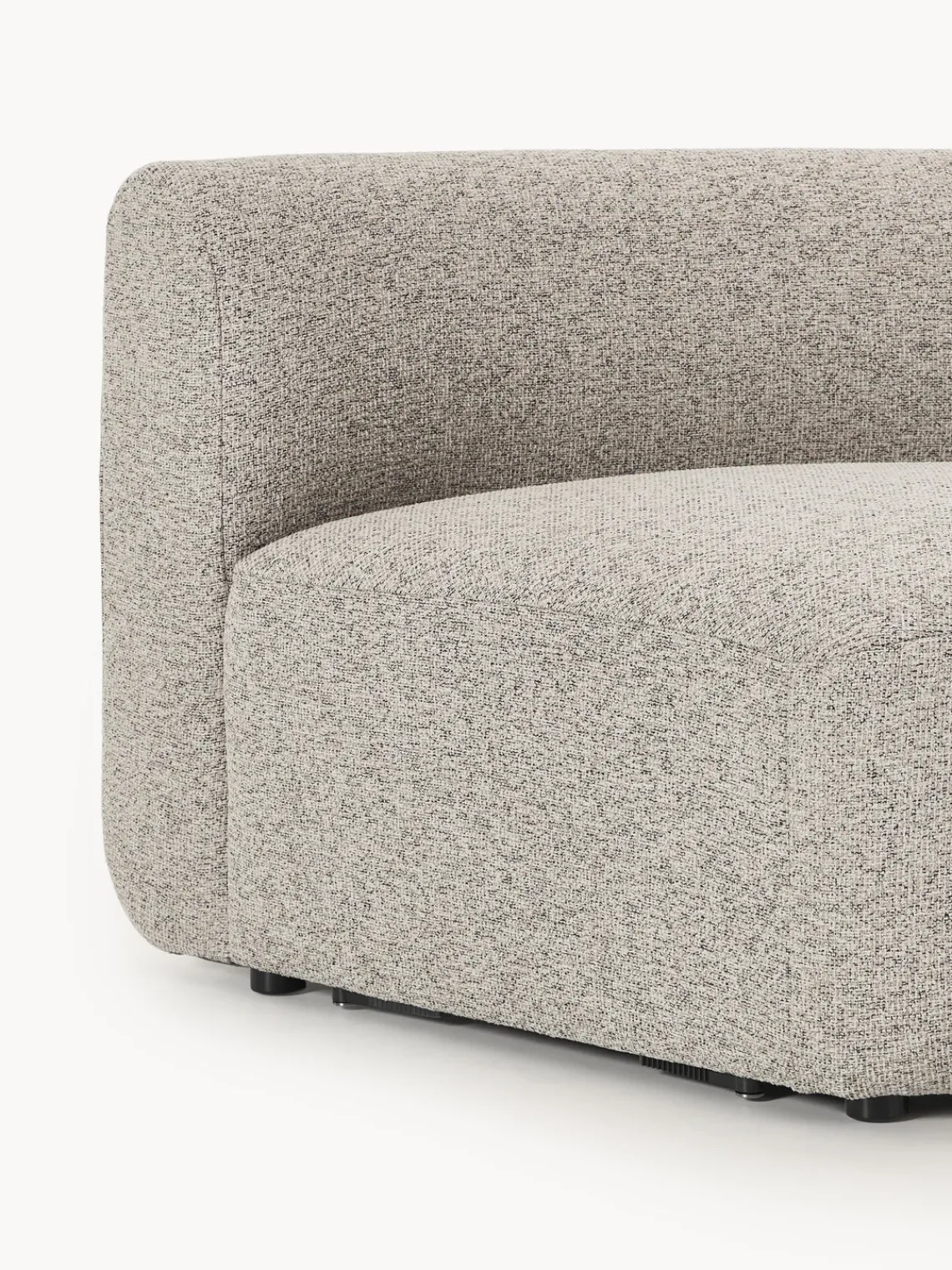 Westwing Collection Módulo de esquina redondo en tejido bouclé Sofia^ Sofás