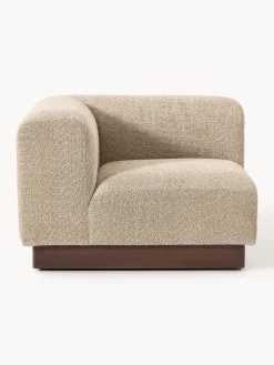 Westwing Collection Módulo de esquina sofá de borreguillo bouclé Natalie