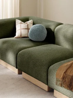 Westwing Collection Módulo de esquina sofá de borreguillo bouclé Natalie