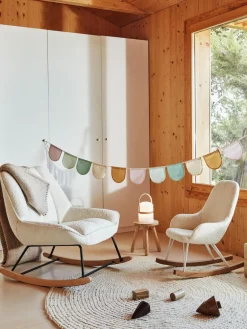 Niños Mecedora infantil en tejido bouclé Joey