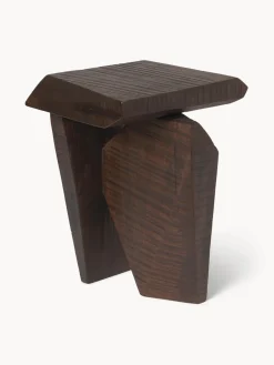 Ferm Living Mesa auxiliar artesanal de madera de mango Silva