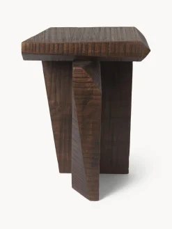 Ferm Living Mesa auxiliar artesanal de madera de mango Silva