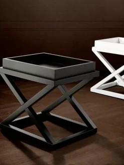 Eichholtz Mesa auxiliar con bandeja en madera artesanal McArthur^ Mesas Auxiliares