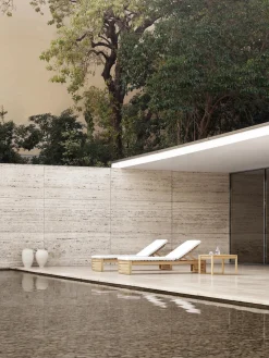 Carl Hansen & Søn Mesa auxiliar de jardín plegable de madera de teca BK16^ Mesas Auxiliares De Jardín|Mesas Auxiliares De Jardí­N