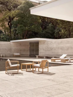 Carl Hansen & Søn Mesa auxiliar de jardín plegable de madera de teca BK16^ Mesas Auxiliares De Jardín|Mesas Auxiliares De Jardí­N